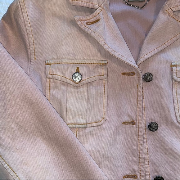 Vintage Alexander McQueen pink denim military-style jacket - Picture 6 of 7